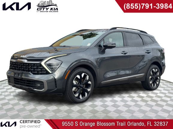 Gravity Gray 2024 Kia Sportage Hybrid Plug-In X-Line Prestige AWD SUV / Crossover All-Wheel Drive 6-Speed Automatic