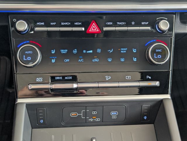 2026 Hyundai Santa Fe Hybrid Limited Red at DeMontrond Gulf Freeway