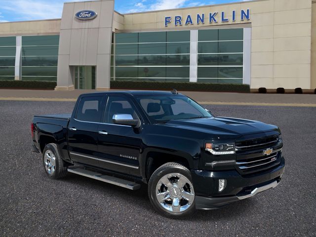 Black 2016 Chevrolet Silverado 1500 LTZ Crew Cab 4WD Pickup Truck Four-Wheel Drive 8-Speed Automatic Overdrive