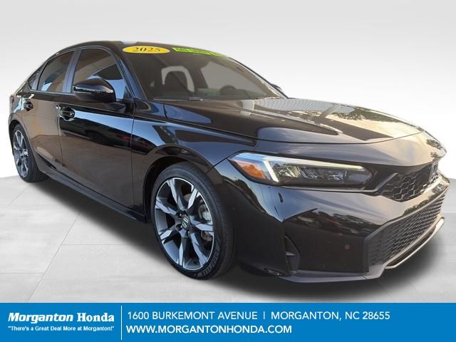 Crystal Black Pearl 2025 Honda Civic Hybrid Sport Touring Hatchback FWD Hatchback Front-Wheel Drive Continuously Variable Transmission