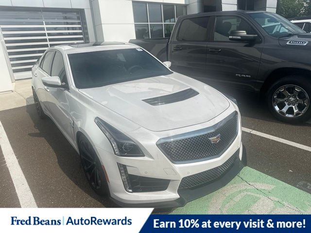 Crystal White Tricoat 2019 Cadillac CTS-V Sedan Rear-Wheel Drive 8-Speed Automatic