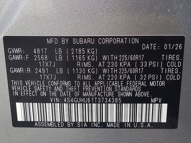 2026 – Subaru – Crosstrek