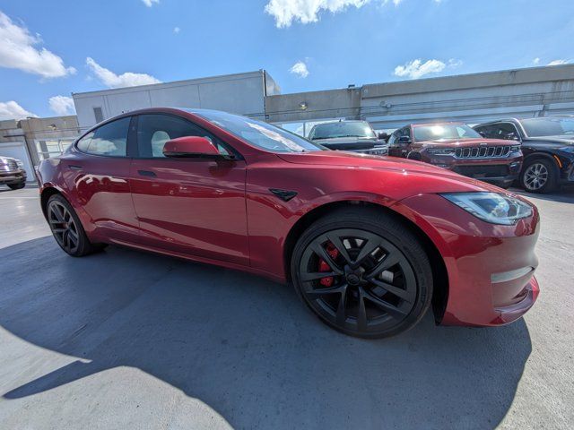 Red 2024 Tesla Model S Plaid AWD Sedan All-Wheel Drive 1-Speed Automatic