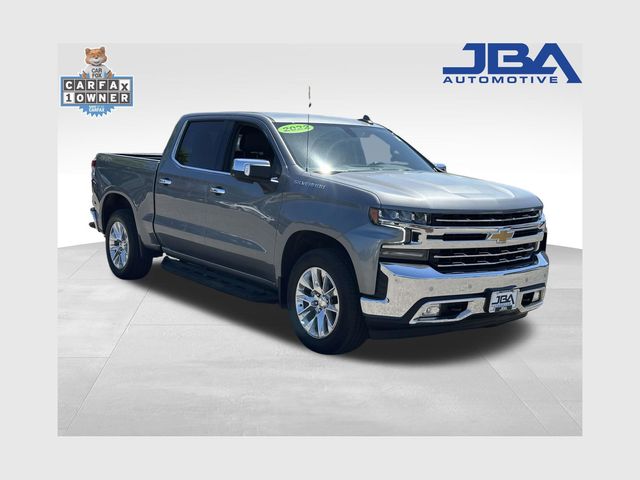 Gray (Steel Metallic) 2022 Chevrolet Silverado 1500 LTZ Crew Cab 4WD Pickup Truck Four-Wheel Drive 8-Speed Automatic