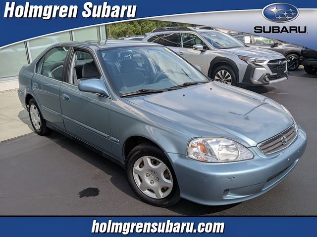 Blue 1999 Honda Civic Sedan Front-Wheel Drive 4-Speed Automatic