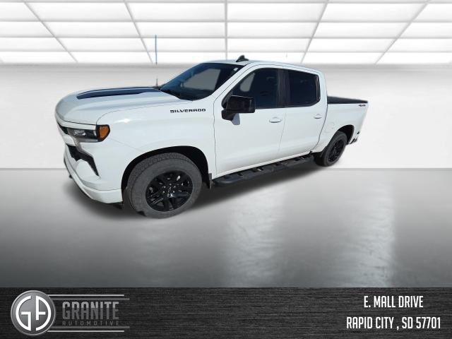 Summit White 2024 Chevrolet Silverado 1500 RST Crew Cab 4WD Pickup Truck Four-Wheel Drive 8-Speed Automatic