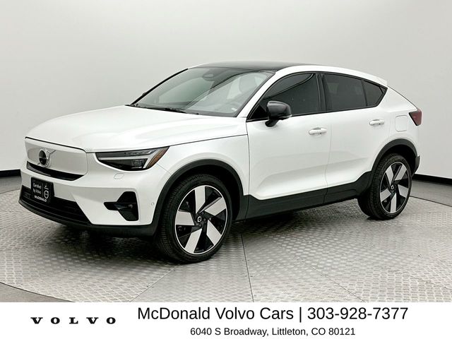 Crystal White 2023 Volvo C40 Recharge Twin Ultimate eAWD SUV / Crossover All-Wheel Drive 1-Speed Automatic