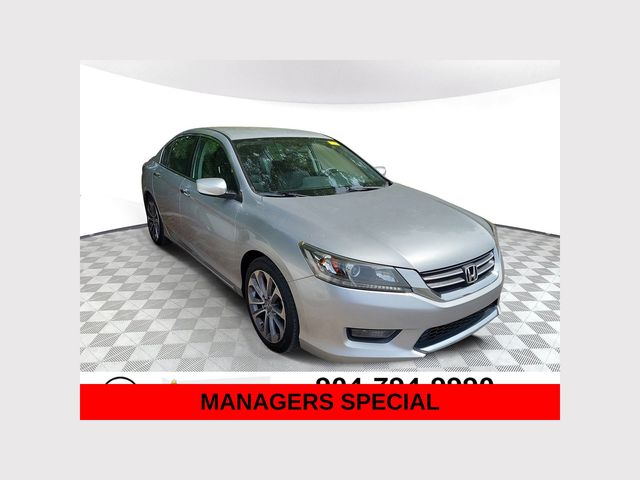 Silver 2014 Honda Accord Sport Sedan Front-Wheel Drive Continuously Variable Transmission