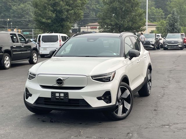 Crystal White Metallic 2023 Volvo XC40 Recharge SUV / Crossover All-Wheel Drive 1-Speed Automatic