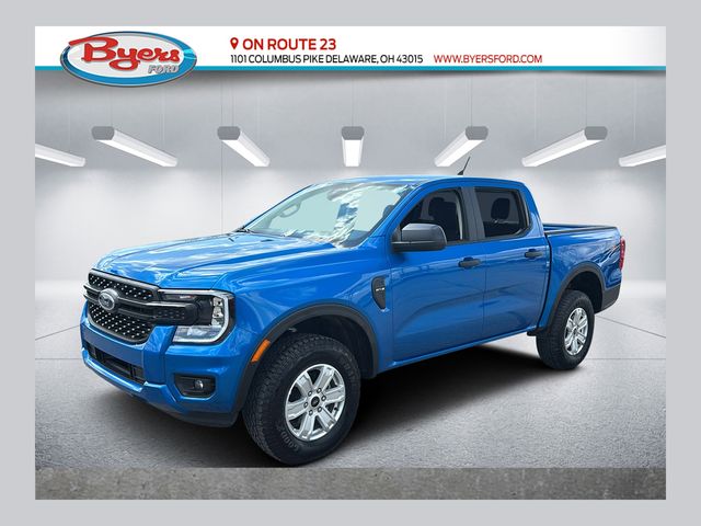 Velocity Blue Metallic 2025 Ford Ranger XL SuperCrew 4WD Pickup Truck Four-Wheel Drive Automatic