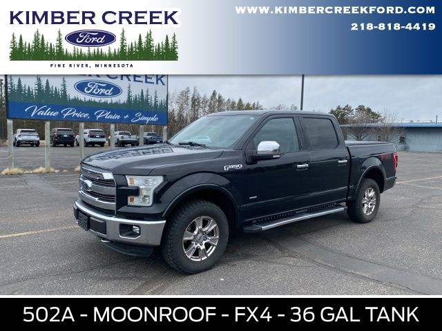Tuxedo Black Metallic 2015 Ford F-150 Lariat SuperCrew 4WD Pickup Truck Four-Wheel Drive 6-Speed Automatic