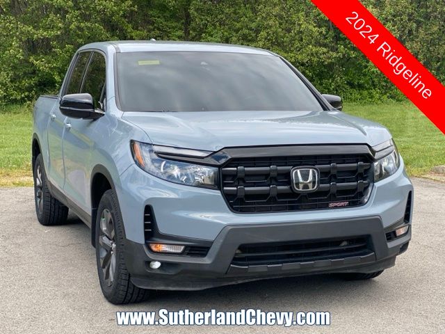 Sonic Gray Pearl 2024 Honda Ridgeline Sport AWD Pickup Truck All-Wheel Drive 9-Speed Automatic