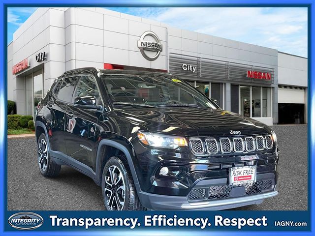 Diamond Black Crystal Pearlcoat 2023 Jeep Compass SUV / Crossover Four-Wheel Drive 8-Speed Automatic