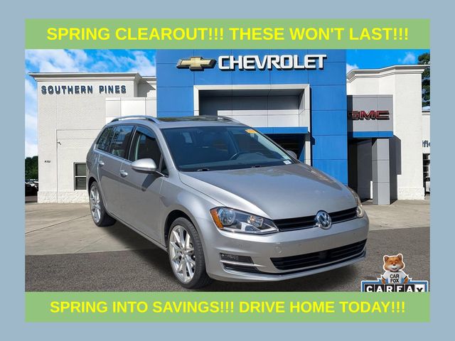 Tungsten Silver Metallic 2015 Volkswagen Golf SportWagen SEL Wagon Front-Wheel Drive 6-Speed Automatic