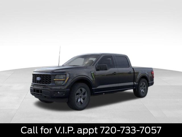 Black Metallic 2025 Ford F-150 STX 4dr SuperCrew 4WD Pickup Truck Four-Wheel Drive Automatic