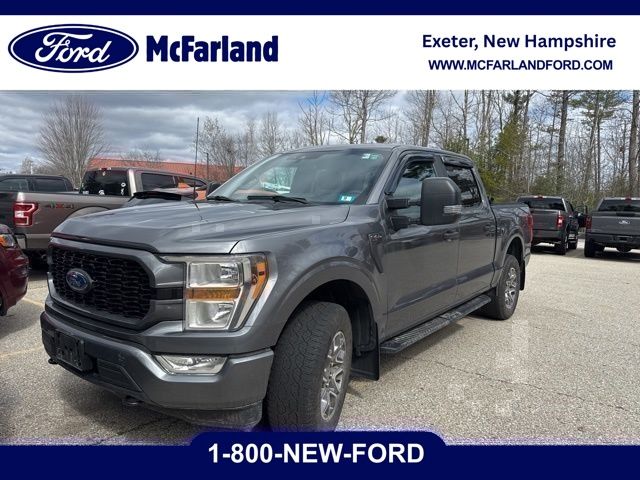 Gray 2021 Ford F-150 XL SuperCrew 4WD Pickup Truck Four-Wheel Drive Automatic