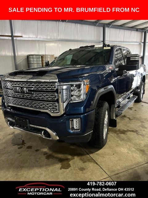 Blue 2020 GMC Sierra 3500HD Pickup Truck Four-Wheel Drive Automatic