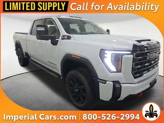 White Frost Tricoat 2024 GMC Sierra 3500HD Pickup Truck Four-Wheel Drive Automatic