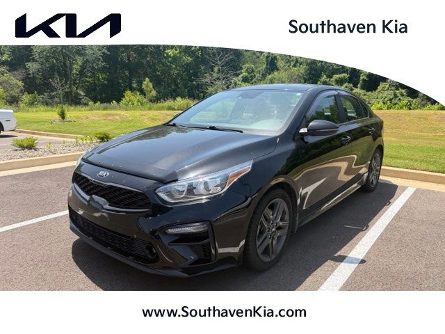 Aurora Black Pearl 2021 Kia Forte Sedan Front-Wheel Drive Continuously Variable Transmission