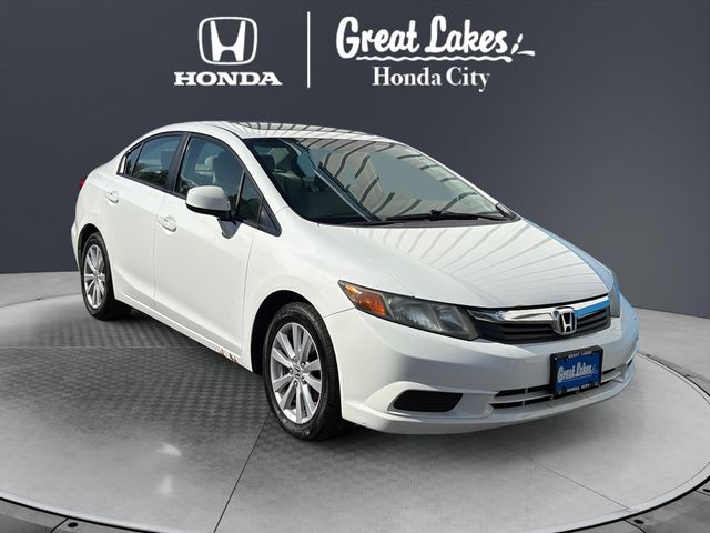 Taffeta White 2012 Honda Civic Sedan Front-Wheel Drive 5-Speed Automatic