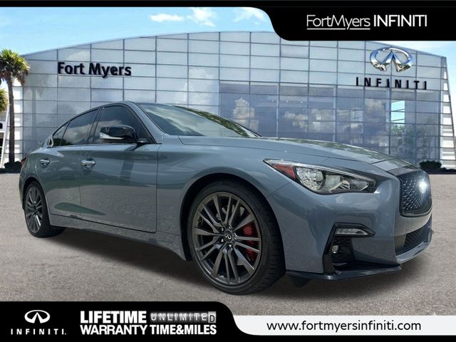 Slate Gray 2023 INFINITI Q50 Sedan Rear-Wheel Drive 7-Speed Automatic Overdrive