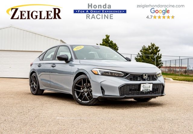 Urban Gray Pearl 2026 Honda Civic Hatchback Sport FWD Hatchback Front-Wheel Drive Continuously Variable Transmission