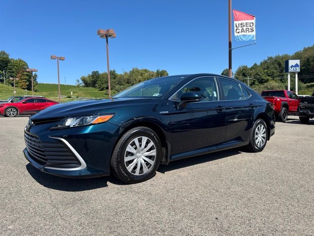 Teal (Aqua) 2021 Toyota Camry Hybrid Sedan Front-Wheel Drive Continuously Variable Transmission