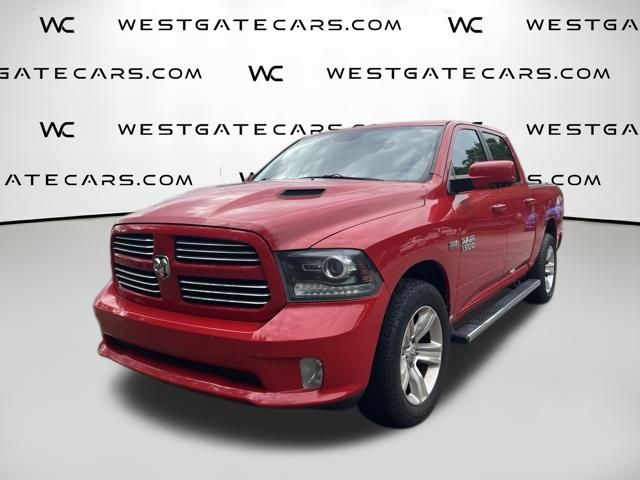 Flame Red Clearcoat 2013 RAM 1500 Pickup Truck Four-Wheel Drive 6-Speed Automatic