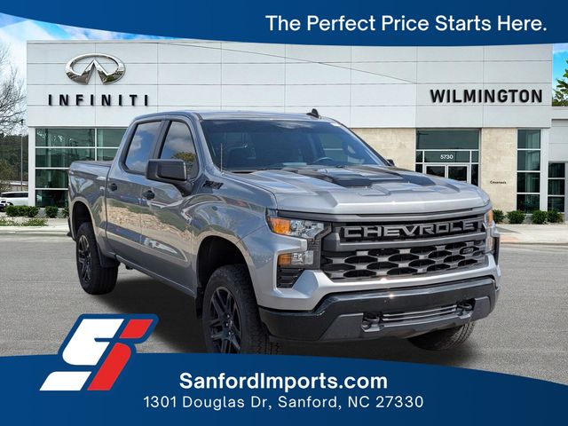 Sterling Gray Metallic 2026 Chevrolet Silverado 1500 Custom Trail Boss Crew Cab 4WD Pickup Truck Four-Wheel Drive Automatic