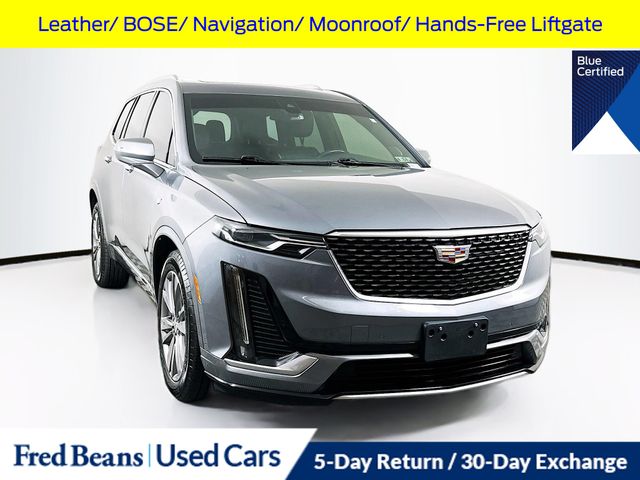 Gray (Satin Steel Metallic) 2022 Cadillac XT6 Premium Luxury AWD SUV / Crossover Four-Wheel Drive 9-Speed Automatic