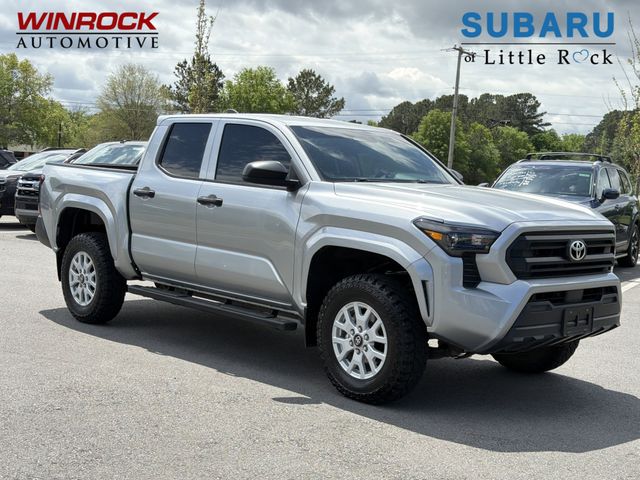 Celestial Silver 2024 Toyota Tacoma SR Double Cab 4WD Pickup Truck Four-Wheel Drive 8-Speed Automatic