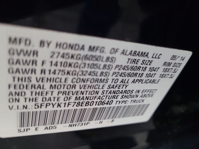 2014 – Honda – Ridgeline