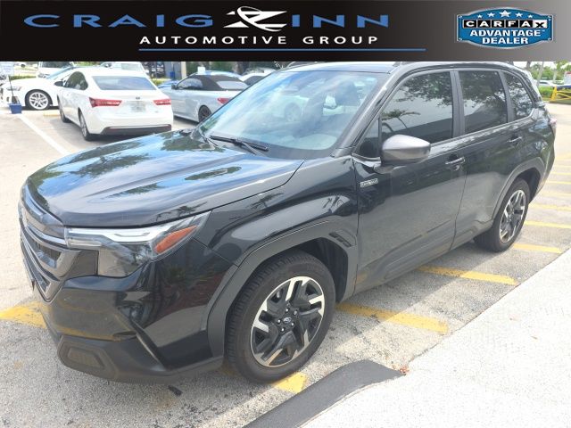 Crystal Black Silica 2025 Subaru Forester Hybrid Premium AWD SUV / Crossover All-Wheel Drive Continuously Variable Transmission