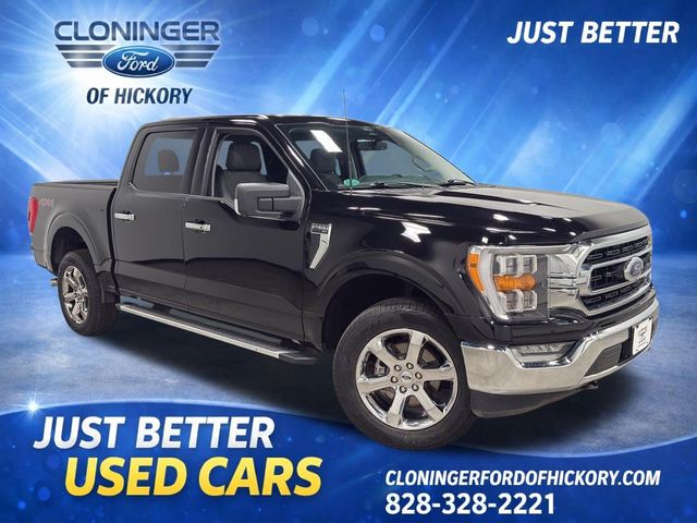 Black Metallic 2022 Ford F-150 XLT SuperCrew 4WD Pickup Truck Four-Wheel Drive Automatic