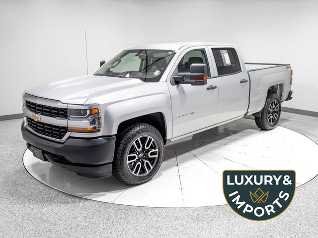 Silver Ice Metallic 2018 Chevrolet Silverado 1500 Pickup Truck Four-Wheel Drive 6-Speed Automatic Overdrive