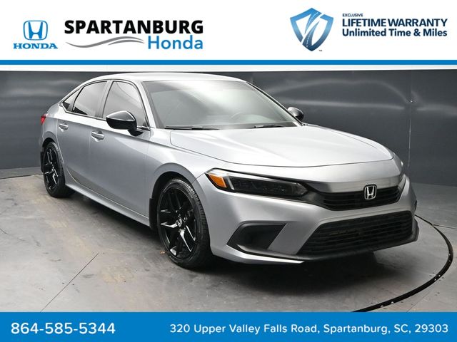 Silver Metallic 2024 Honda Civic Sedan Front-Wheel Drive Continuously Variable Transmission