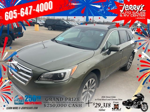 Wilderness Green Metallic 2017 Subaru Outback 2.5i Limited AWD Wagon All-Wheel Drive Continuously Variable Transmission