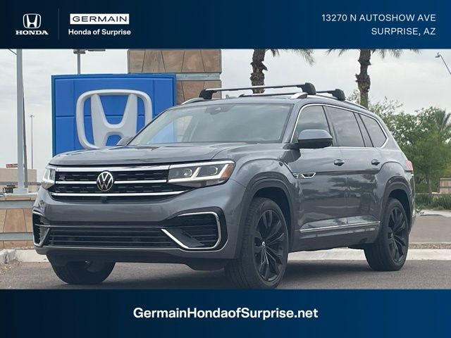 Platinum Gray Metallic 2023 Volkswagen Atlas 3.6L SEL Premium R-Line 4Motion AWD SUV / Crossover All-Wheel Drive 8-Speed Automatic