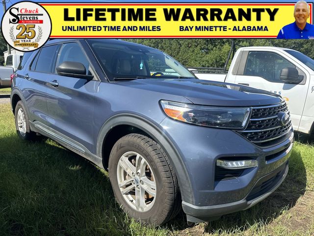 Blue Metallic 2021 Ford Explorer SUV / Crossover All-Wheel Drive Automatic