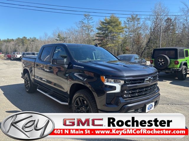 Dark Ash Metallic 2023 Chevrolet Silverado 1500 RST Crew Cab 4WD Pickup Truck Four-Wheel Drive Automatic