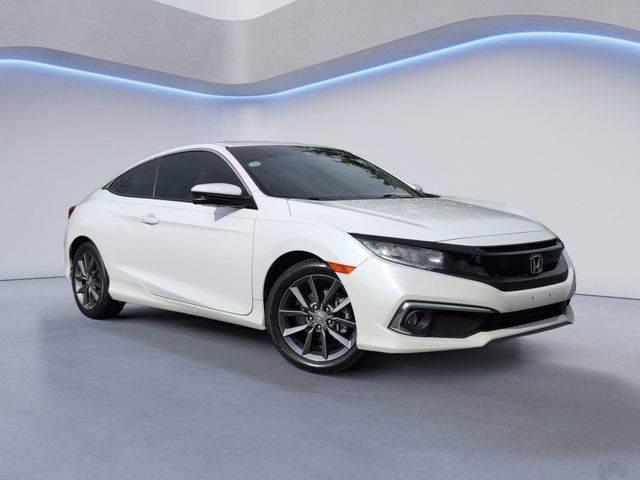 Platinum White Pearl 2020 Honda Civic EX Coupe FWD Coupe Front-Wheel Drive Continuously Variable Transmission