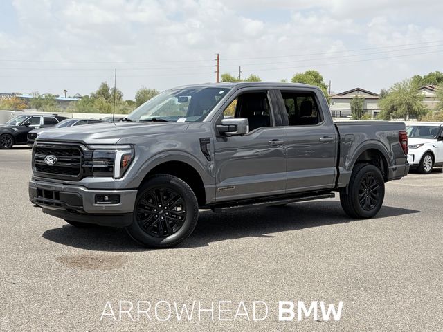 Gray Metallic 2025 Ford F-150 Lariat SuperCrew 4WD Pickup Truck Four-Wheel Drive Automatic