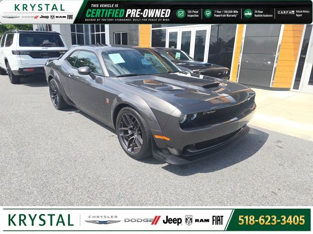 Gray (Granite Crystal Metallic Clearcoat) 2021 Dodge Challenger Coupe Rear-Wheel Drive 8-Speed Automatic
