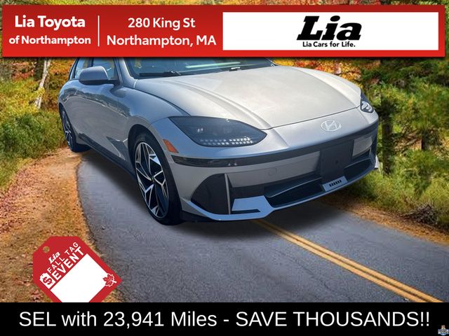 Curated Silver 2024 Hyundai Ioniq 6 Sedan All-Wheel Drive 1-Speed Automatic