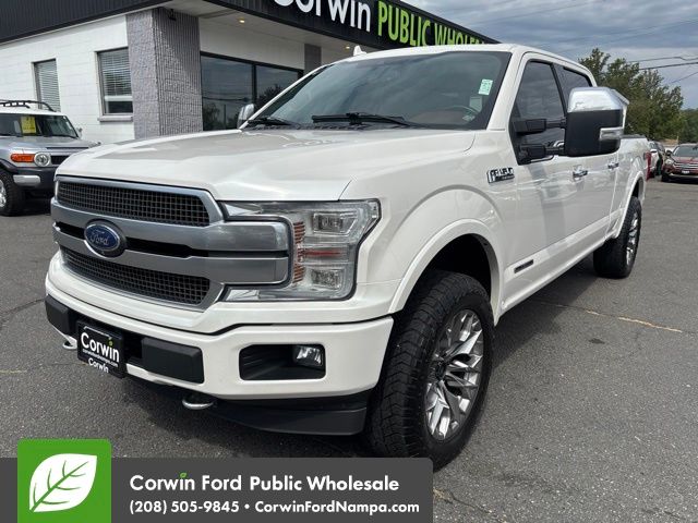 White Platinum Metallic Tri-Coat 2018 Ford F-150 Pickup Truck Four-Wheel Drive Automatic
