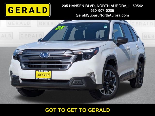 Crystal White Pearl 2025 Subaru Forester SUV / Crossover All-Wheel Drive Continuously Variable Transmission