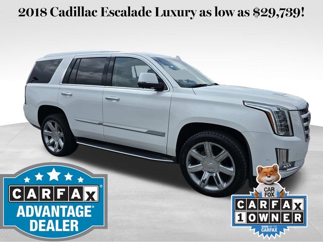 Crystal White 2018 Cadillac Escalade Luxury RWD SUV / Crossover Rear-Wheel Drive 