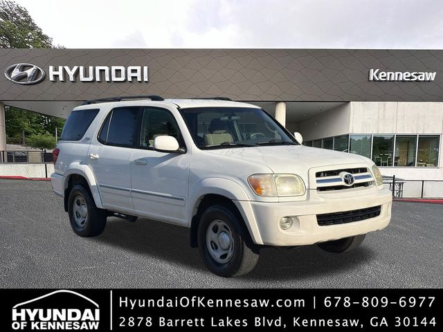 White 2005 Toyota Sequoia SUV / Crossover Rear-Wheel Drive 5-Speed Automatic Overdrive