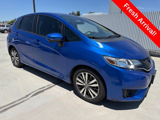 Aegean Blue Metallic 2015 Honda Fit Hatchback Front-Wheel Drive Continuously Variable Transmission