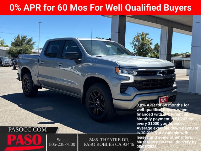 Sterling Gray Metallic 2026 Chevrolet Silverado 1500 Pickup Truck Four-Wheel Drive Automatic